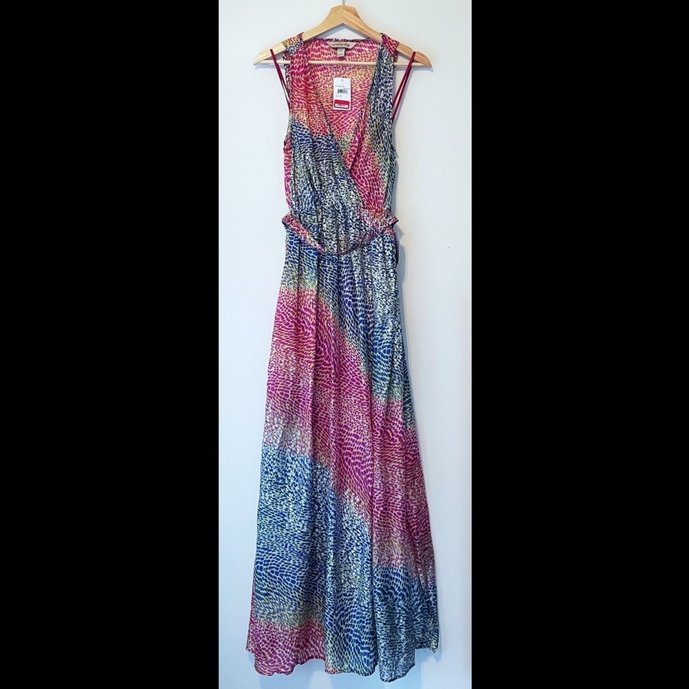 Colorful Silk Maxi Dress